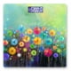 thumbnail image 1 of Báscula digital para peso corporal, báscula de baño personalizada, 400 lb, con pantalla grande retroiluminada, fácil de leer - Arte abstracto floral, 1 of 5