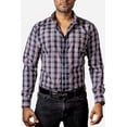 thumbnail image 1 of Camisa Hombre Casual Cuadros Negros, Blancos, Rojos Platino, 1 of 6