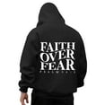 thumbnail image 2 of Faith Over Fear Hoodies for Men 2025 Long Sleeve Christian Hooded Sweatshirt with Pockets Pullover Hoody Mens Hoodies, 2 of 6