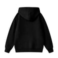 thumbnail image 3 of Domzest Girls Zip Up Hoodies Long Sleeve Oversized Sweatshirt Back to School Solid Loose Fit Hoodie with Pockets Black 140 Age:9-10Y, 3 of 3