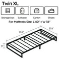 thumbnail image 6 of Lutown-Teen 5 inch Twin XL Size Bed Frames Heavy Duty Metal Twin Platform Bed Frame No Box Spring Needed, Noise Free, Easy Assembly, Black, 6 of 6