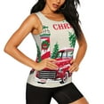 thumbnail image 2 of Gukieu Merry Christmas 1 Print Women's Quick-drying Fitness Vest, Round Neck Sleeveless Fitness T-shirt, Suitable for Yoga, Sports-X-Large, 2 of 7