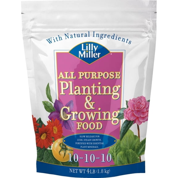 Lilly Miller 100099085 All-Purpose Planting and Growing Fertilizer, 4 lb, Bag, Solid