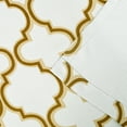 thumbnail image 4 of Bohemian Trellis Blackout 2 Panel curtains 52X63-White, 4 of 4