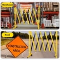 thumbnail image 5 of IVV Metal Expandable Barricade Gate, 23FT Folding Security Gate, Expandable Mobile Barricade, 360 Rolling Folding Safety Barricade with Wheels, Yellow and Black, 5 of 6