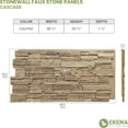 thumbnail image 4 of Ekena Millwork 48.625"W x 24.75"H x 1.25"D Cascade Stacked Stone, StoneWall Faux Stone Siding Panel, Colfax, 4 of 11