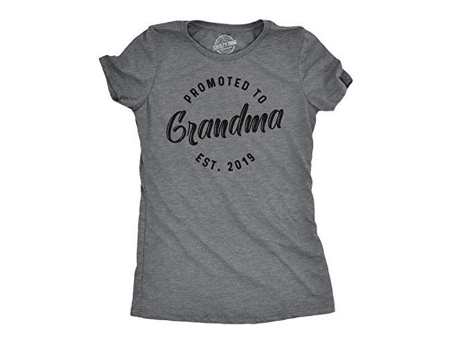 Womens Promoted to Grandma 2019 Tshirt 