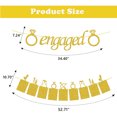 thumbnail image 2 of Golden Onion Paper Engagement Party Banner engaged Letters Flag Party Photo Wall Flag Scene Layout, 2 of 5