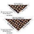 thumbnail image 4 of BeesClover Halloween Dog Bandanas, Skulls Pumpkins Patterns Pet Scarf, Reversible Dog Triangle Scarf, Fall Dog Bibs, Pet Accessories For Halloween Holiday Costume, 4 of 8