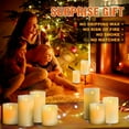 thumbnail image 3 of Luniquz Flameless Candles LED Lights Battery Candles 3-pack Moving Wick True Wax Electric Pillar Candles Votive Flicker Lights with Remote Control with Timer, 3 of 6