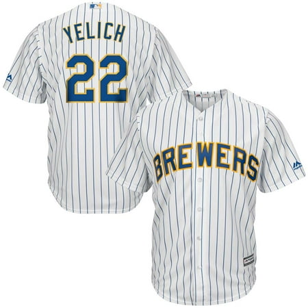 Milwaukee Brewers Jersey - Christian Yelich Milwaukee Brewers Majestic Alternate Official Cool Base Player Jersey - White/Royal