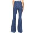 thumbnail image 3 of Cello Jeans Women's Juniors High Rise Stripe Bell Bottom Flares (9, Dark Denim), 3 of 3