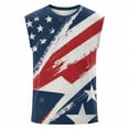 thumbnail image 2 of 4th of July Tank Top Men, Patriotic American Flag USA Sleeveless Shirt 250th Anniversary Casual Shirt Soft Breathable Muscle Casual Apparel(White1,XXL), 2 of 3