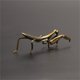 thumbnail image 5 of Gwong Decoración hogareña Figurina de mantis tridimensional Excelente mano de obra Té de latón Mantis Mantis Mantis Ornamento en miniatura para patio trasero Gwong 21083724, 5 of 6
