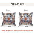 thumbnail image 3 of Boho Throw Pillow Covers 20x20 inch Set of 2 Monaco Rug Persian Carpet Double Sided Pattern Cotton Soft Pillow Case Cushion Cover Bohemian Pillowcase for Couch Sofa Bed Decorative, Red Blue, 3 of 6