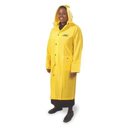 CONDOR Rain Jacket w/Hood,Unisex,Yellow,L 5AZ31
