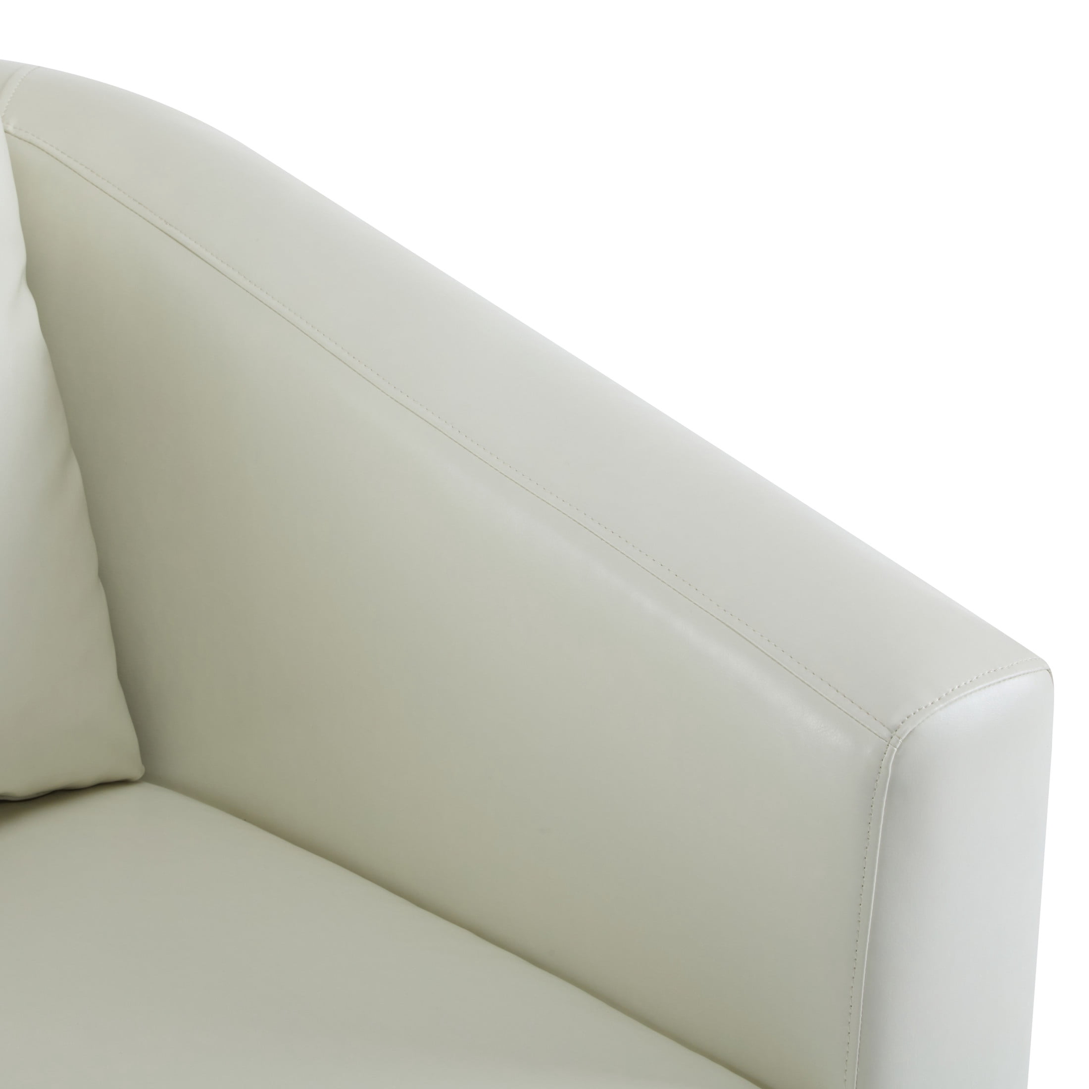 Aurds Modern Barrel Club Chair, Solid Wood Frame, White