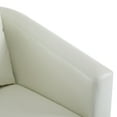 thumbnail image 5 of GDF Studio Elegant Barrel Chair with Cylindrical Wood Legs & Comfortable Loose Back Cushions, White, 5 of 9