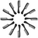 thumbnail image 2 of Peines de plástico de 12 piezas Peines de peluquería para el hogar Peines de corte de pelo, 2 of 7