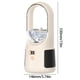 thumbnail image 3 of Ventilador de humidificación sin aspas | Ventilador de torre recargable USB de escritorio con funcionamiento silencioso | Depósito de agua de 100 ml | 6 Ajustes de velocidad | Diseño seguro para, 3 of 7