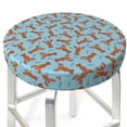thumbnail image 3 of Balery Funny Lobsters Fundas de asiento para taburete de bar redondo de tela de terciopelo ajustables que protegen de arañazos y manchas para sillas de 14 a 17 pulgadas.-14 inch, 3 of 7