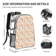 thumbnail image 4 of Honeii Retro Autum Mushrooms Print Clear Backpack Heavy Duty Transparent Bag 17" See Through BookBag for Women Men Adults Work Festival Sports Travel, 4 of 7