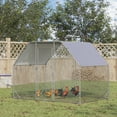 thumbnail image 2 of PawHut Metal Chicken Coop for 4-6 Chickens, Walk In Chicken Run with Roof, 2 of 10