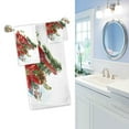 thumbnail image 3 of Christmas Vintage Red Cardinal Poinsettia Berries Soft Luxury Decorative Set of 3 Towels, 1 Bath Towel+1 Hand Towel+1 Washcloth, Multipurpose for Bathroom, Kitchen, Gym, Spa and Beach, 3 of 5