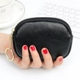 thumbnail image 2 of Fashion Women Artificial Leather Solid Color Zipper Key Bag Envelope Bag Handbag Change Wallet, 2 of 6