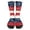 Deep Red, variant on Sunflower And American Flag Art Socks with Bold Red White Blue Splashes and Comfort Fit, Awesome For Fourth Of July Picnics Memorial Day Parades Deep Red