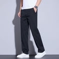 thumbnail image 2 of Kureaily Casual Pants Lightweight Breathable Stretch Straight Leg Trousers For Business Travel Comfortable Elastic Mens Casual Joggers Pants,28/(Black), 2 of 5