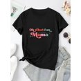 thumbnail image 2 of Vacation Ready Women's "Oh What Fun Mama" Graphic Tee - Playful Colorful Letter Print, Casual Short Sleeve T-Shirt, Comfortable Summer Top for Casual Attire, Casual Attire Tee | Trendy Casual Style |, 2 of 8