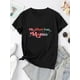 thumbnail image 2 of Camiseta de manga corta para mujer transpirable Moda de veranoVacation Ready Women's "Oh What Fun Mama" Graphic Tee - Playful Colorful Letter Print, Casual Short Sleeve T-Shirt, Comfortable Summer T, 2 of 7