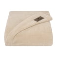 thumbnail image 3 of American Soft Linen Fleece Blanket Throw Size 50x60 - Cozy, Durable & Lightweight for Bed, Couch, and All-Season Comfort, Taupe, 3 of 7