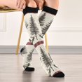 thumbnail image 5 of FORMRS Womens Knee High Socks Casual Long Thick Travel Daily Wear, 1 Pair, Black Deer, 5 of 6