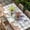 Lavender SlateBlue LightGrey, variant on Purple Lavender Table Cloths for 4 Foot Rectangle Tables, Spring Floral Daisy Butterfly Leaves Beige Patio Waterproof Elastic Fitted Tablecloths, Washable Rectangular Table Cover for Camping