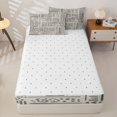 thumbnail image 4 of Erosebridal Tribal Aztec Zipper Twin Comforter Sets with Fitted Sheet and 2 Pillowcases,Vintage Boho Geometric Zipper Bedding Set,Ash Gray,Reversible, 4 of 6