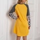 thumbnail image 5 of Vestido corto NikouMX Cuello redondo Estampado de leopardo S M L XL XXL, 5 of 7