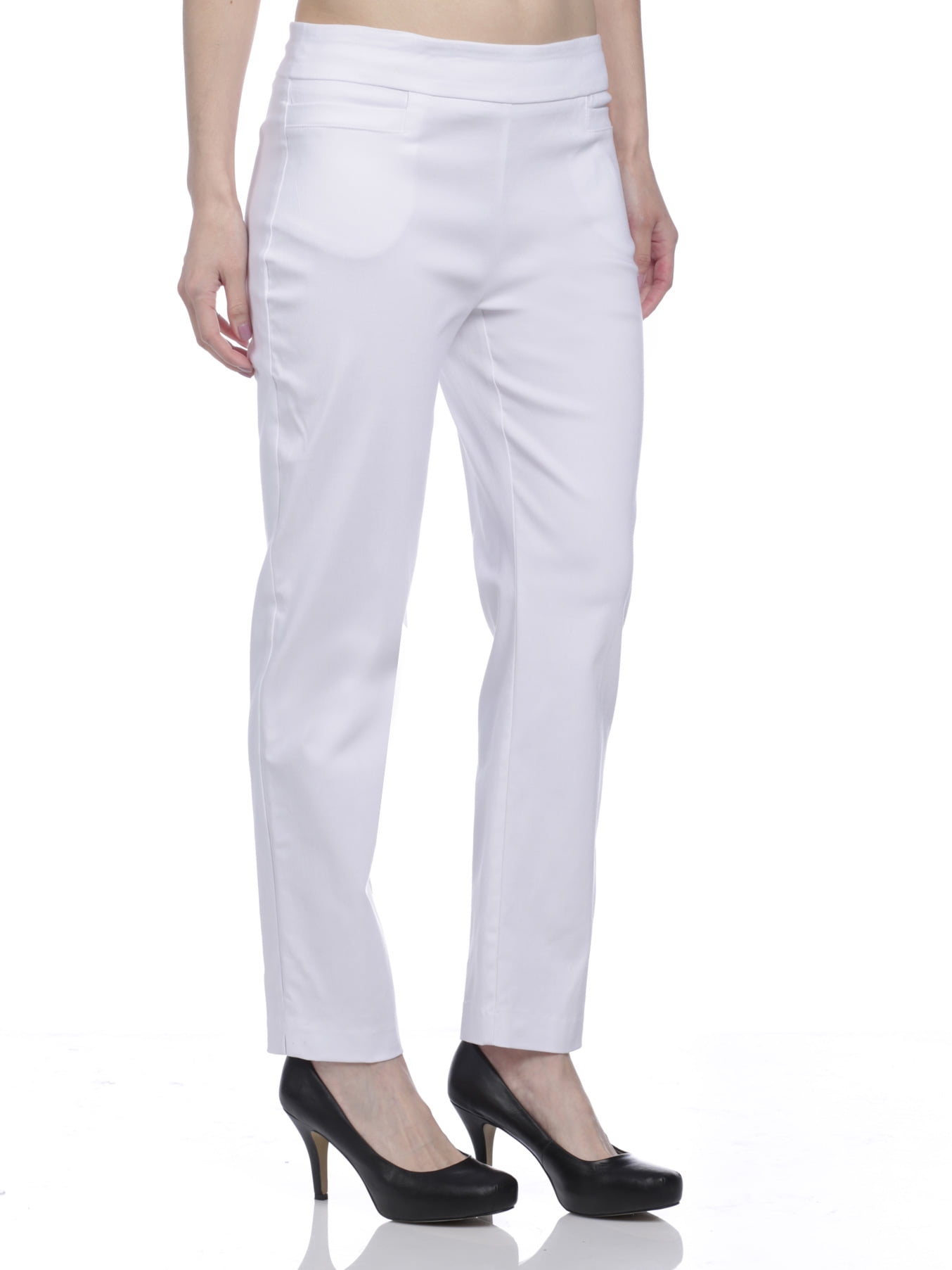white pull on trousers