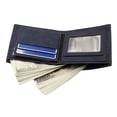 thumbnail image 2 of (Azul) Cartera para hombre con acabado mate, con múltiples ranuras para tarjetas, gran capacidad, estilo juvenil, cartera retro para hombre, 2 of 5