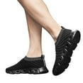 thumbnail image 3 of Men's Knit Shoes S𝗅ip On Laceless Sneakers Breathable Lightweight Athlet𝗂c Shoes Comfortable Outdoor Sports Shoes Soft Cushion Sole Casual L𝗈afers Shoes for Summer and Autumn, 3 of 9