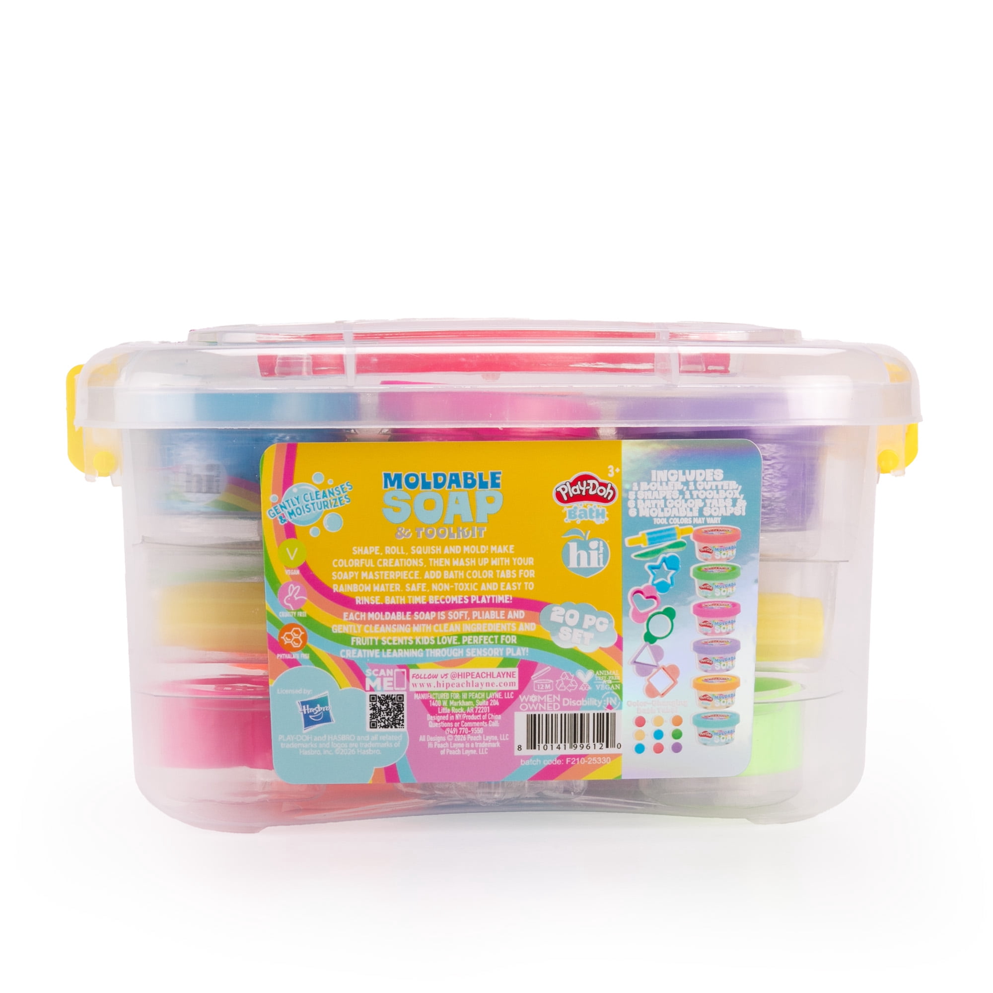 Play-Doh Moldable Soap Bath Play Set, 20 Pieces