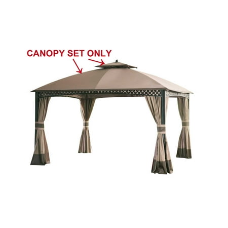 Dc America Gazebo - Sunjoy Replacement Canopy set for L-GZ717PST-C 10X12 Windsor Dome gazebo