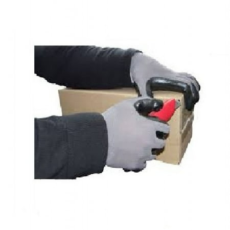 Dipped Nylon Gloves - 36 Pairs Industrial Grade Nitrile Dipped Grey Nylon Gloves Size: Large