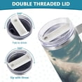 thumbnail image 5 of SKYSONIC 40 oz Polar Bears Painting Tumbler with Handle and Straw Lid, Insulated Cup Reusable Stainless Steel Water Bottle Travel Mug, 5 of 7
