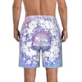 thumbnail image 3 of Naloa Round Snow Merry Christmas Men's Beach Shorts, Surfing shorts, Swim trunks, Quick Dry Swim Trunks for Surfing Beach Fun - Large, 3 of 9