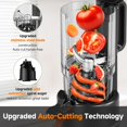 thumbnail image 4 of Aobosi Extracteur à Froid, Goulotte d'Alimentation de 5,2 Pouces Auto-Alimentation pour Fonctionnement Mains Libres, Machine à Jus Compatible avec Fruits et Légumes Entiers, Extracteur à Mastication Lente pour Plus de Jus, Moins de Pulpe, Triple Filtre, 4 of 8