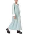 thumbnail image 7 of EnJoCho Kids Girl Musli𝗆 Abaya Dress Bell Sleeve Islami𝖼 Kaftan Eid Robe Maxi Musli𝗆 Ramadan Dress 𝖣ubai Arabic Belt Prayer Clothes, 7 of 7