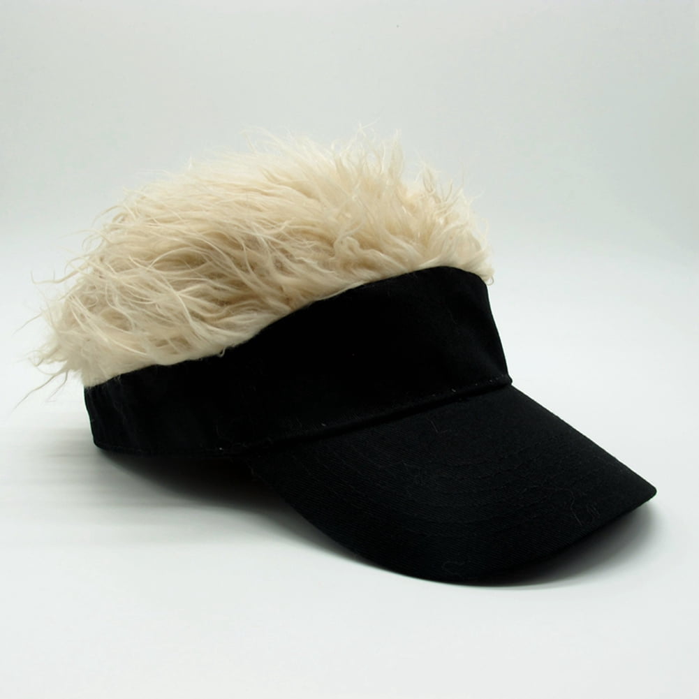 Novelty Wig Baseball Hat Sun Visor Cap 