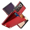 thumbnail image 1 of ELEHOLD Leather Wallet Case for Samsung Galaxy Note 20 Ultra,Premium Leather Material with Organ Card Slots Holders Full Body Protection Shockproof Anti-Fingerprint Purse Case,Red, 1 of 7